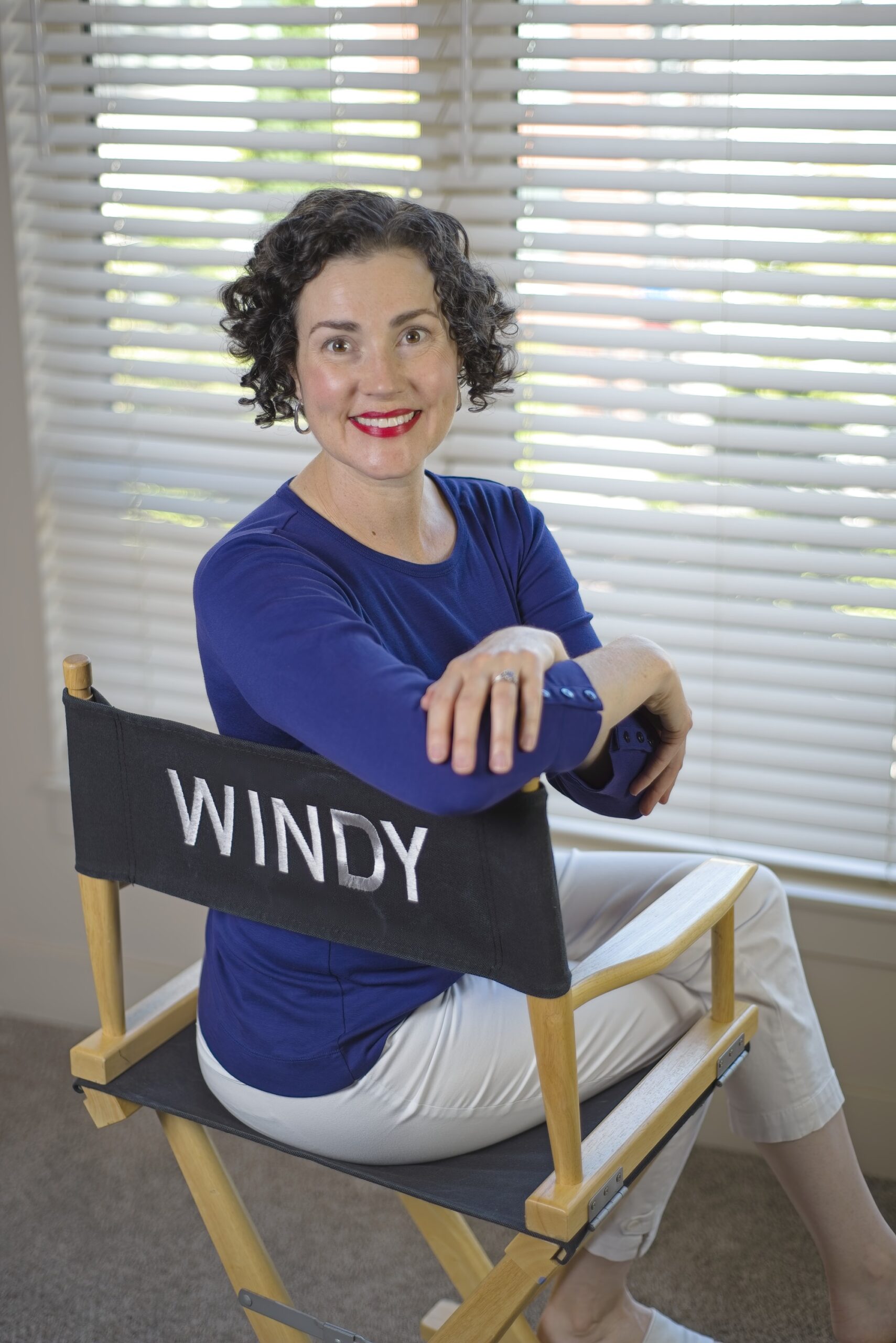 windy borman head shot directors chair